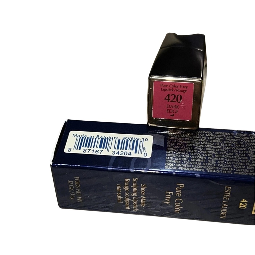 Estée Lauder Pure Color Envy Sheer Matte Sculpting Lipstick 420 Dark Edge 0.12oz - Picture 3 of 3